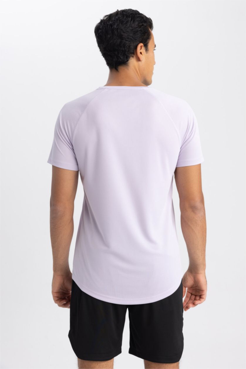 MAN Light Lilac Slim Fit Short Sleeve T-Shirt