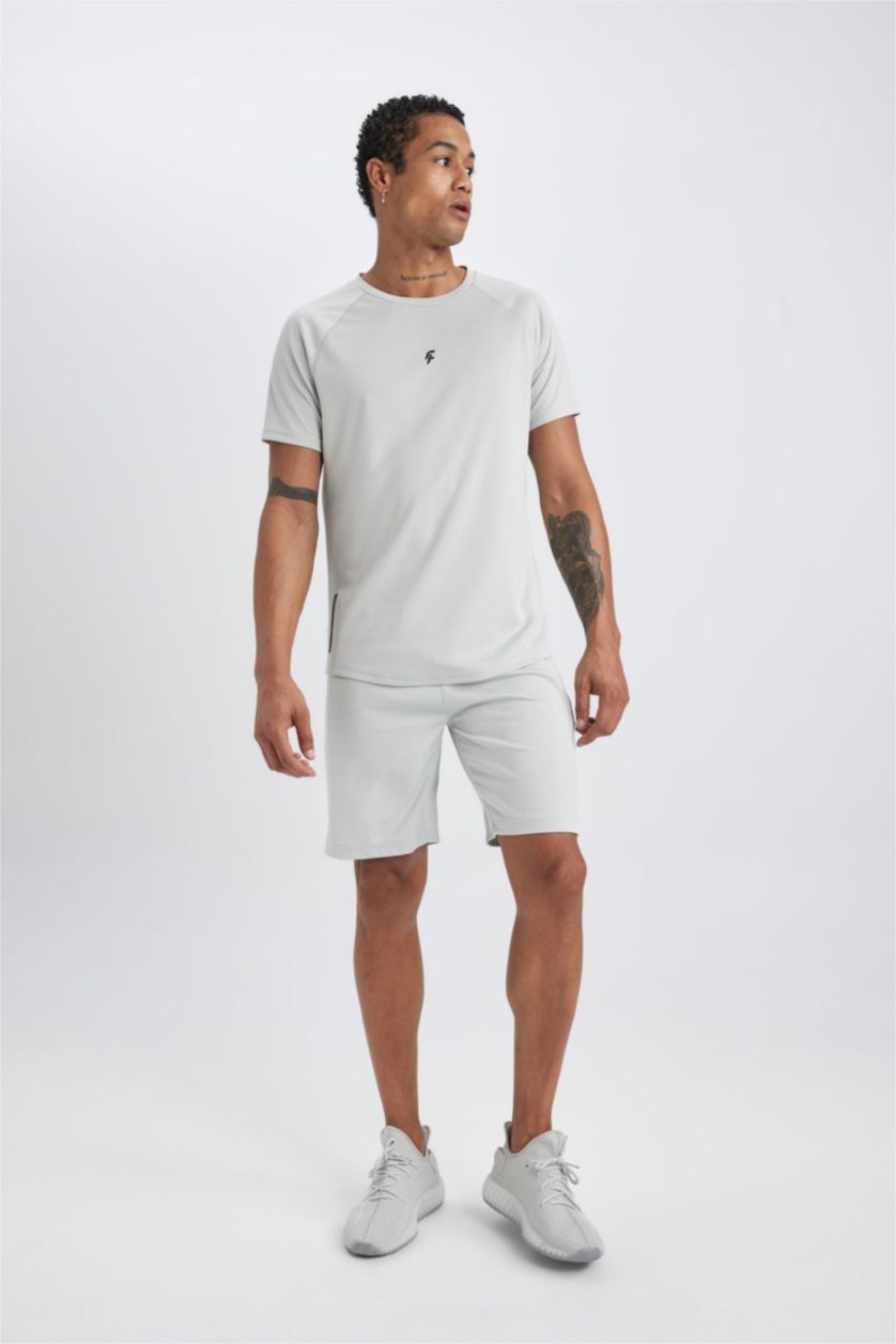 MAN Light Grey Slim Fit Short Sleeve T-Shirt