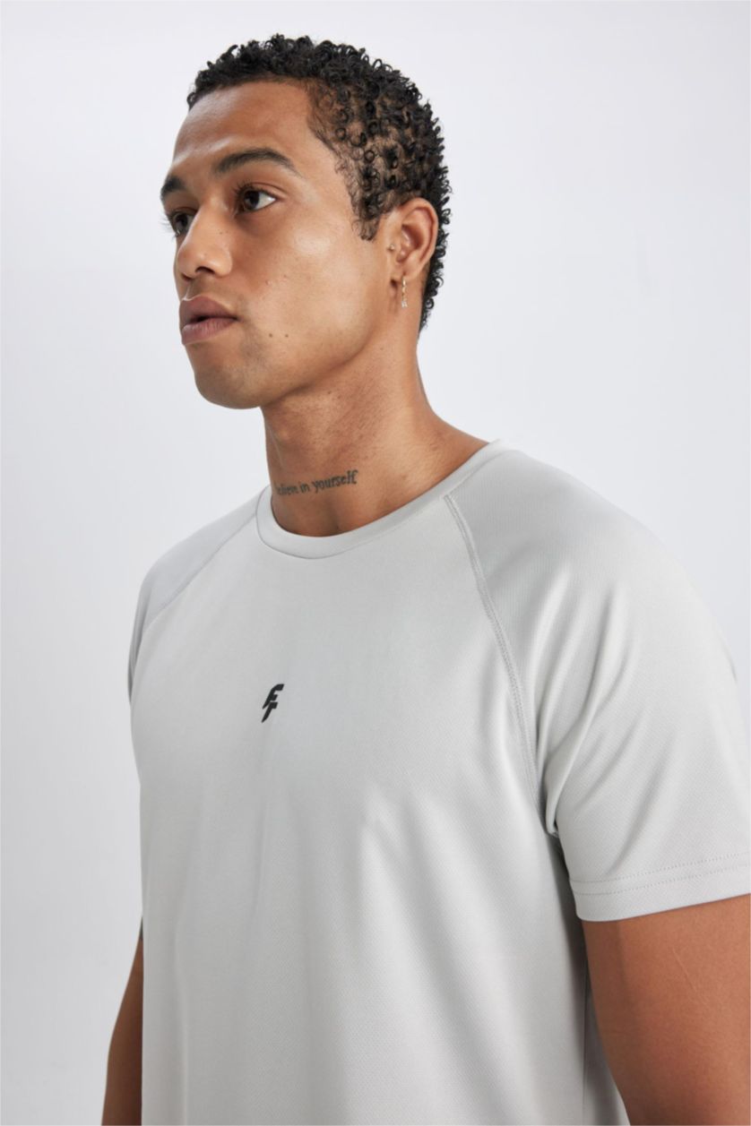 MAN Light Grey Slim Fit Short Sleeve T-Shirt