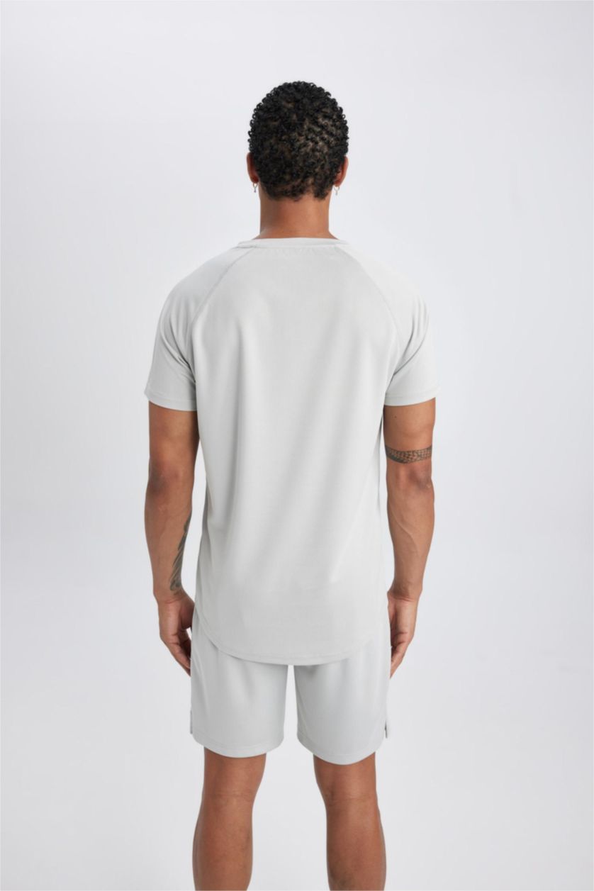 MAN Light Grey Slim Fit Short Sleeve T-Shirt