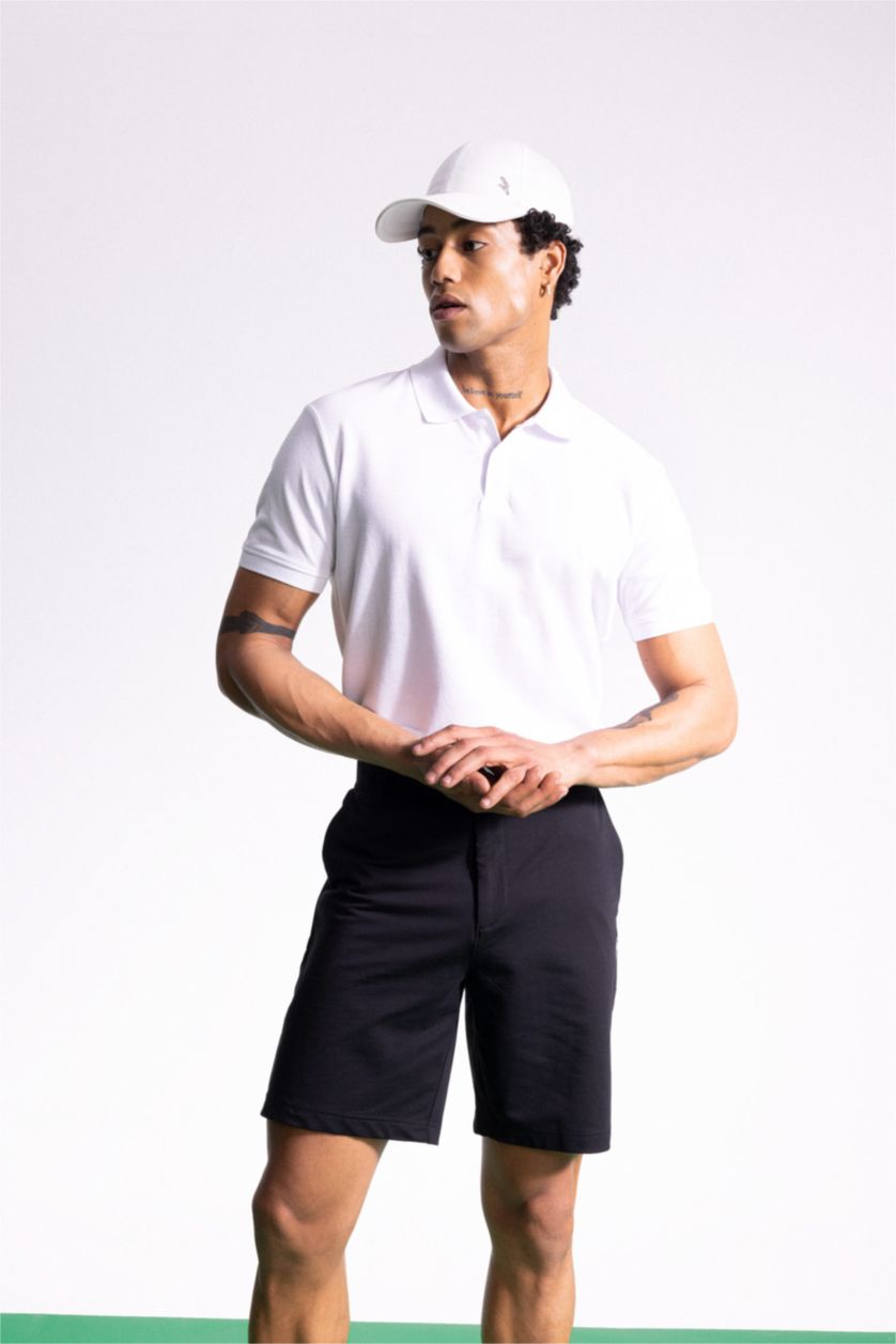 MAN White Defacto Fit Slim Fit Polo Neck Polo T-Shirt