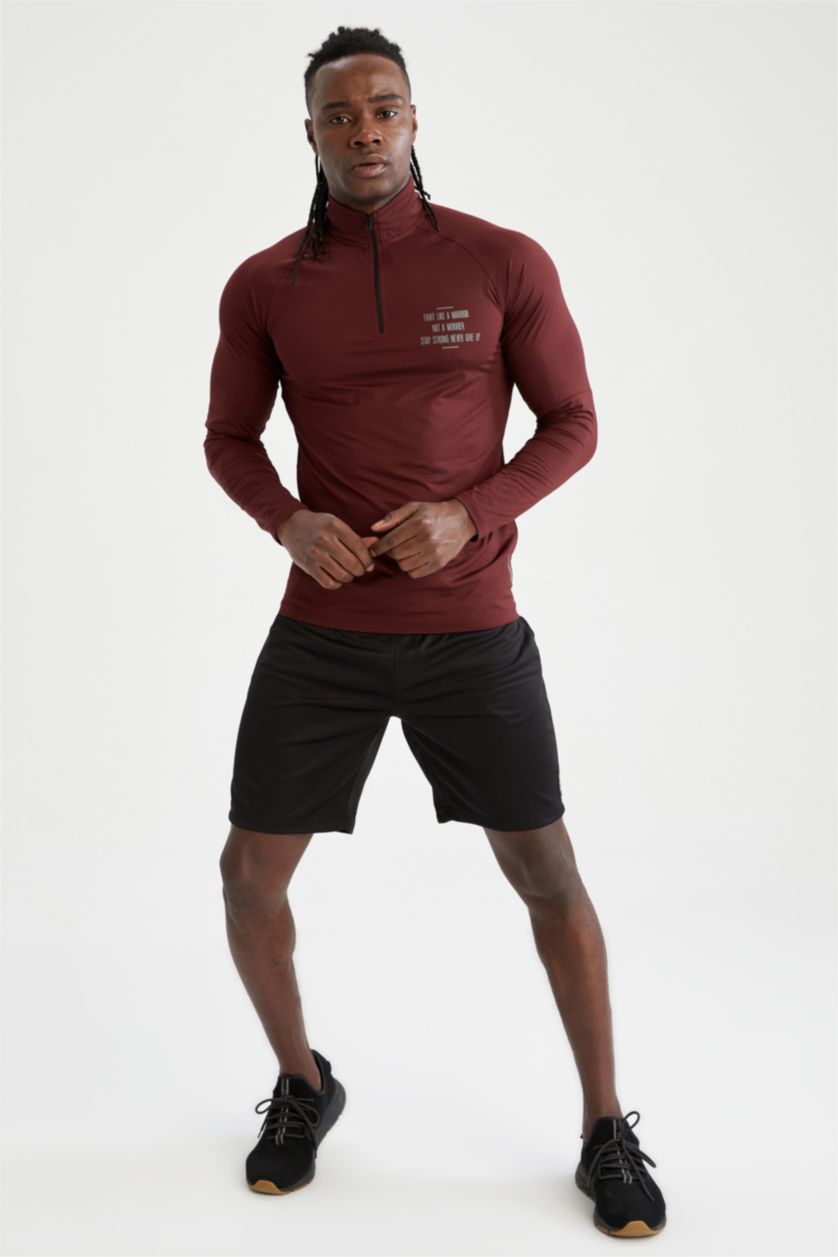 MAN Black Slim Fit Tie Waist Sports Short