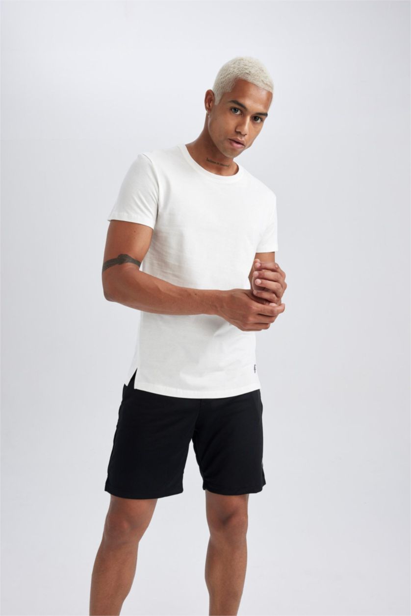 HOMME Noir Short Coupe slim raccourcie