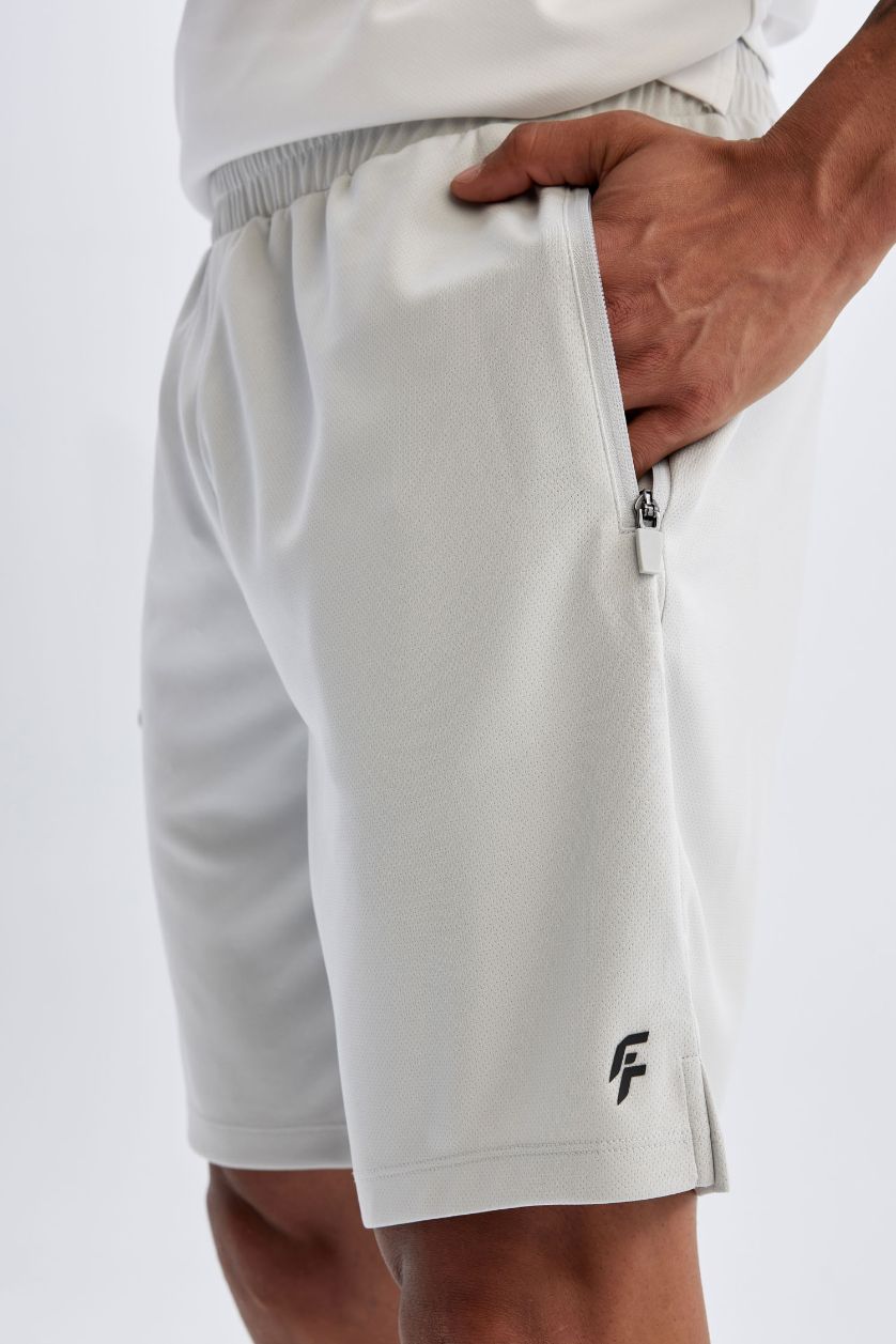 Мужчины Слоновая кость Спортивные шорты приталенного кроя, DeFactoFit