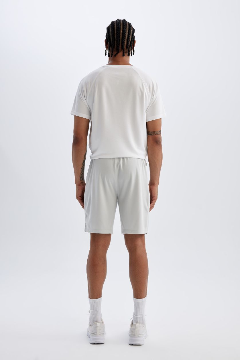 Мужчины Слоновая кость Спортивные шорты приталенного кроя, DeFactoFit