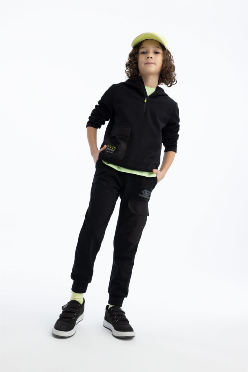 أولادي أسود بنطلون سويت بانتس اولادي سليم فيت بسوسته بجيوب