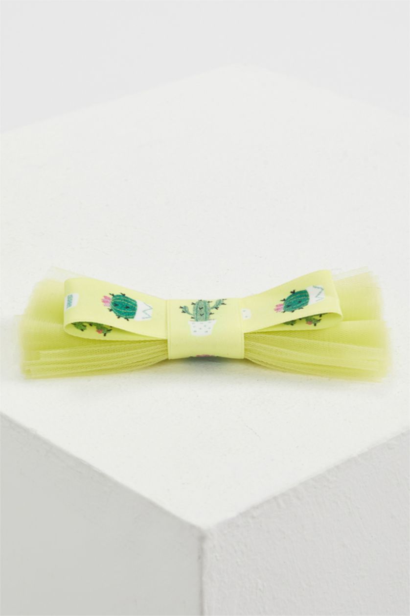 GIRLS & TEENS Yellow Girl Bow Elastic Buckle