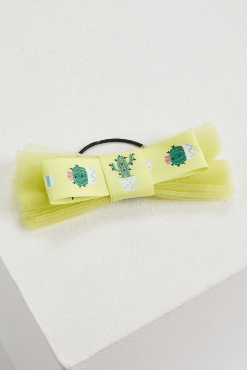 GIRLS & TEENS Yellow Girl Bow Elastic Buckle