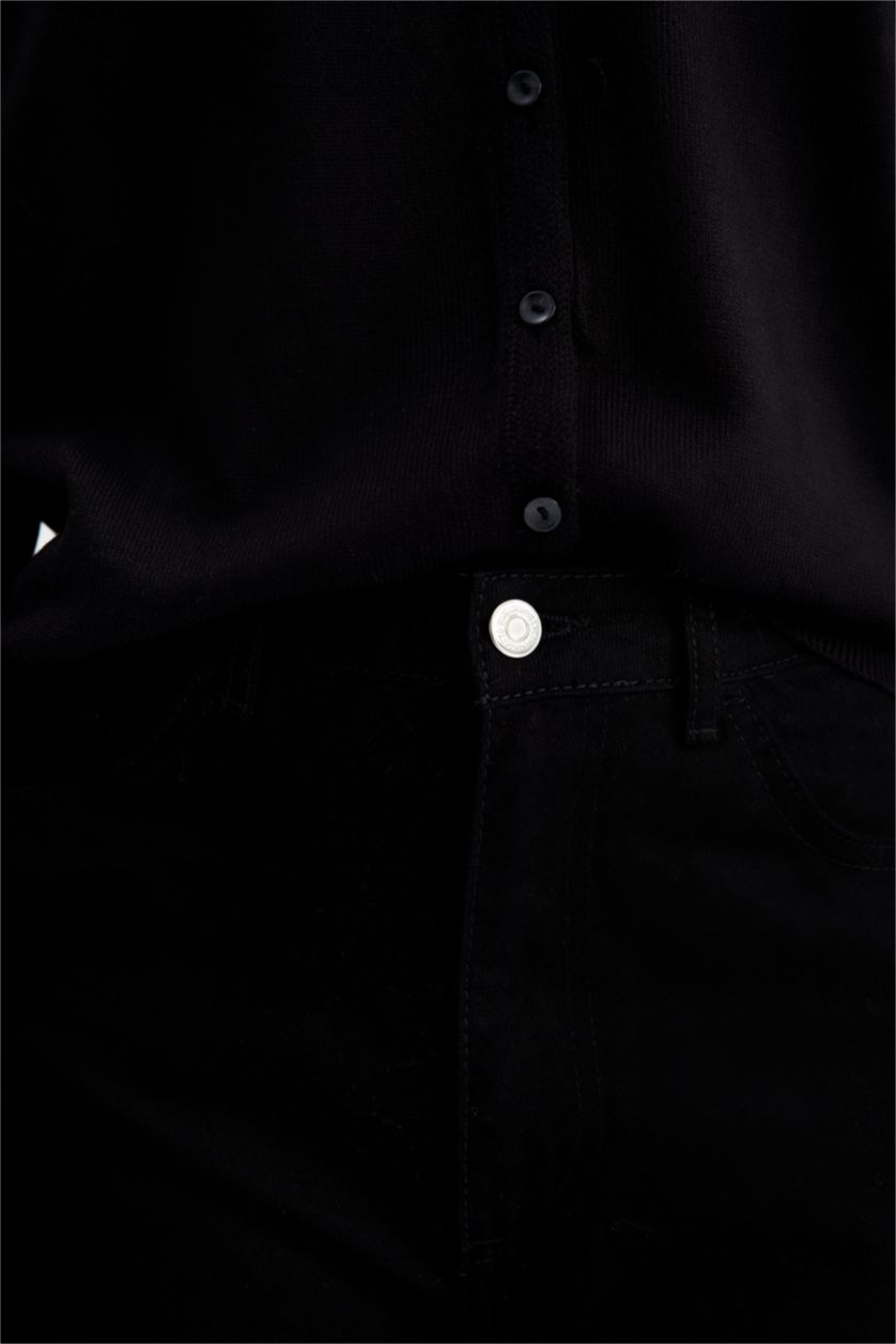 WOMAN Black High Waist Wide Leg Trousers