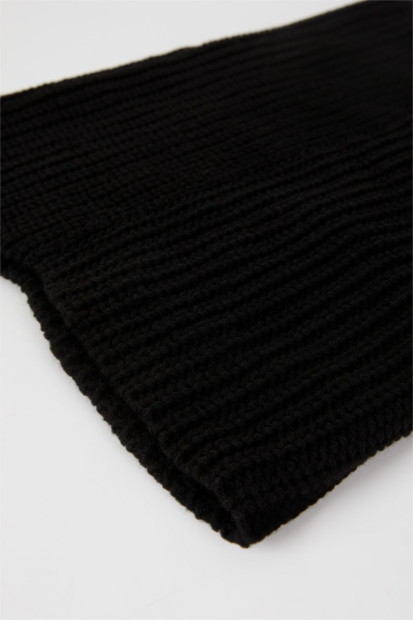 رجالي أسود طقم سكارف رجالي