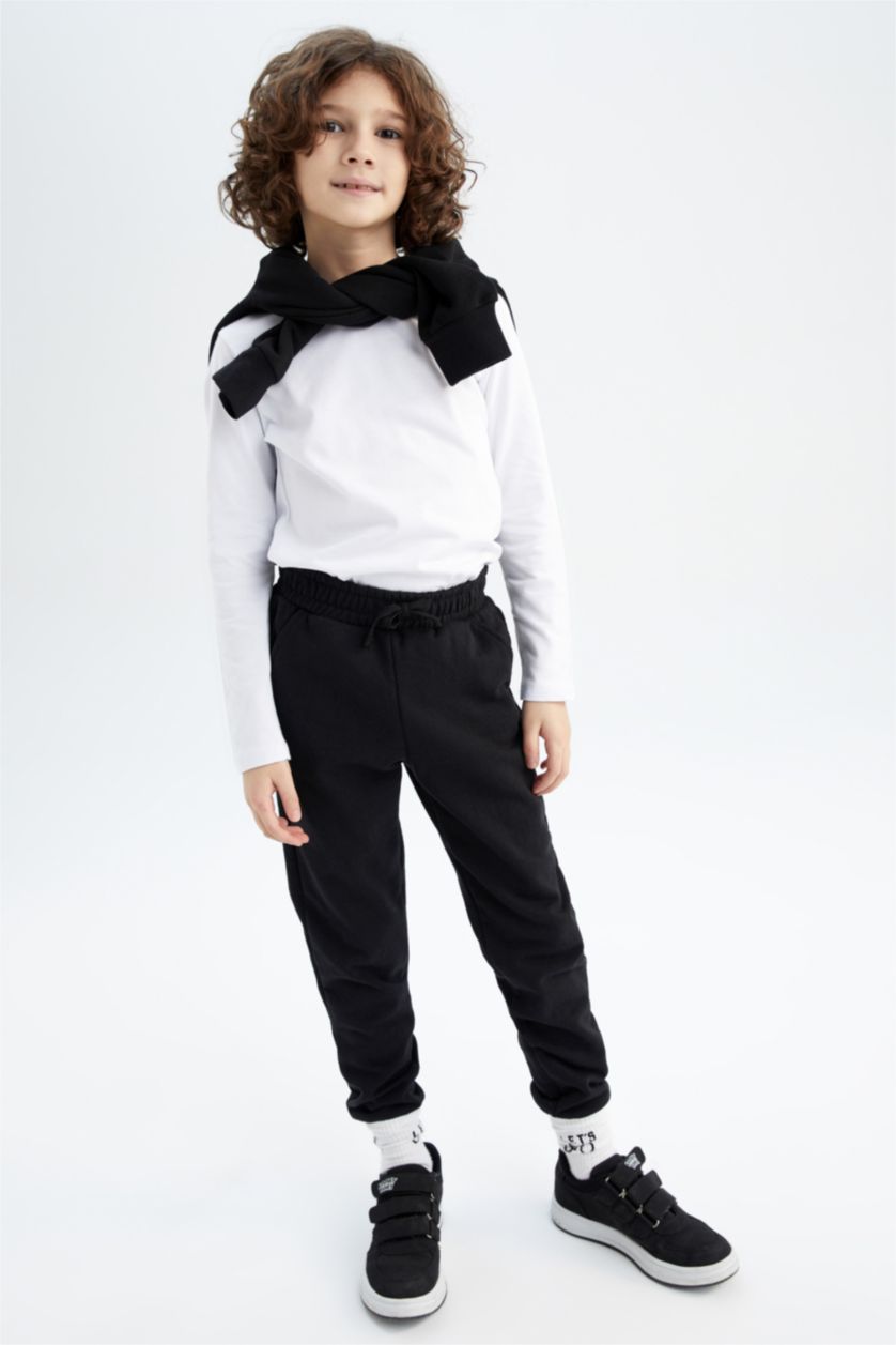 BOYS & TEENS White 3 piece Regular Fit Long Sleeve T-Shirt