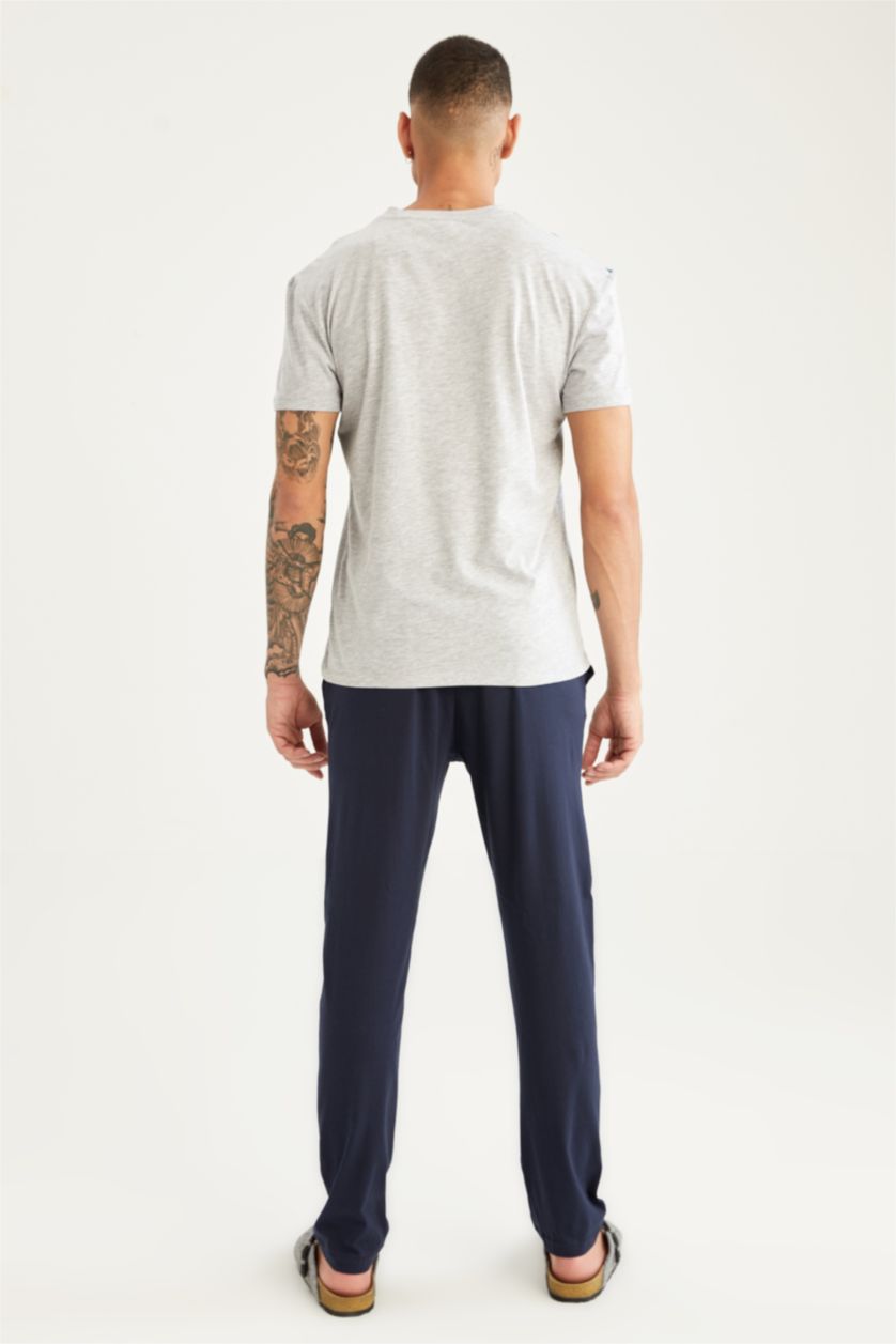 HOMME Vert Ensemble de pyjama coupe classique à blocs de couleurs