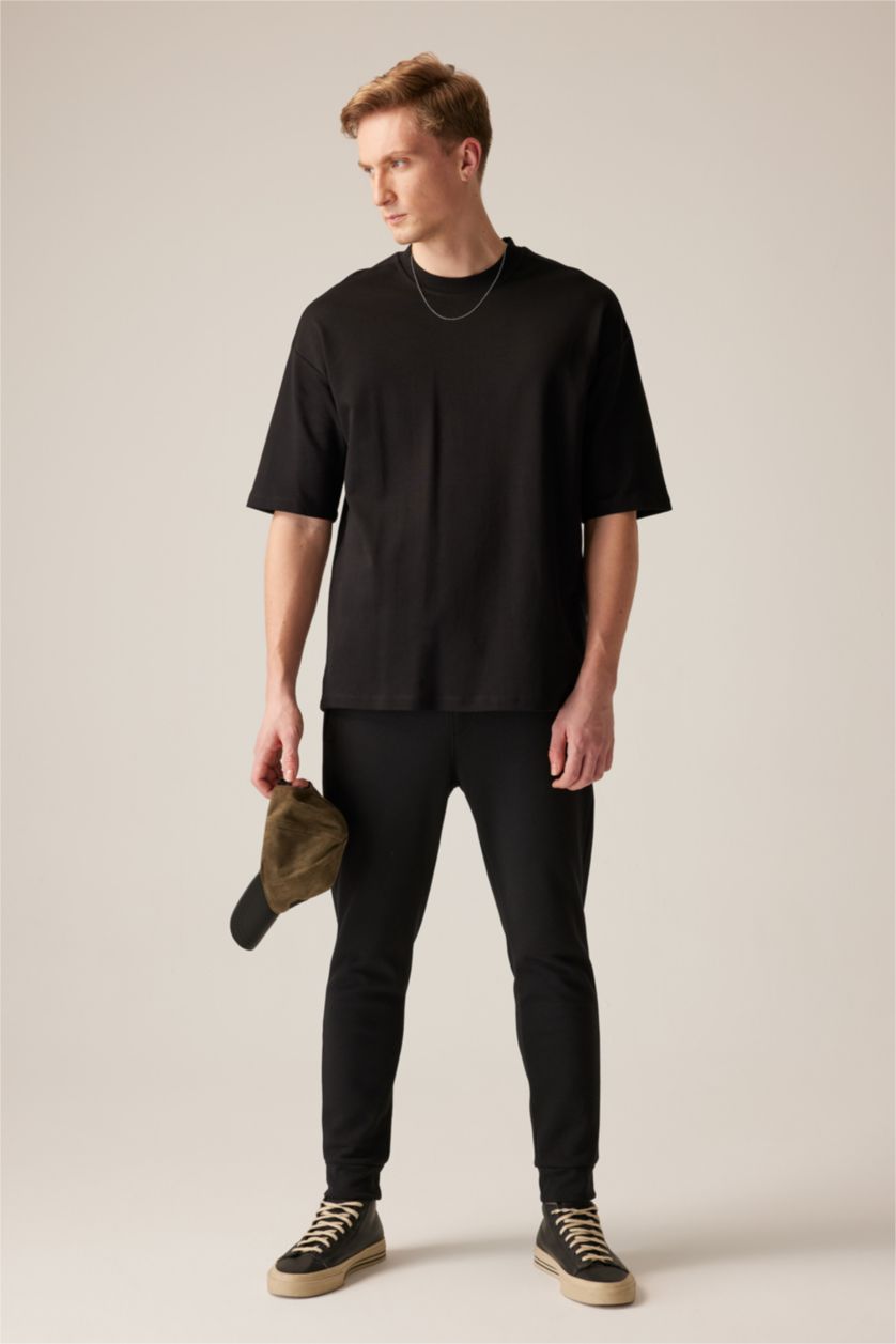 MAN Black Oversize Fit Short Sleeve T-Shirt