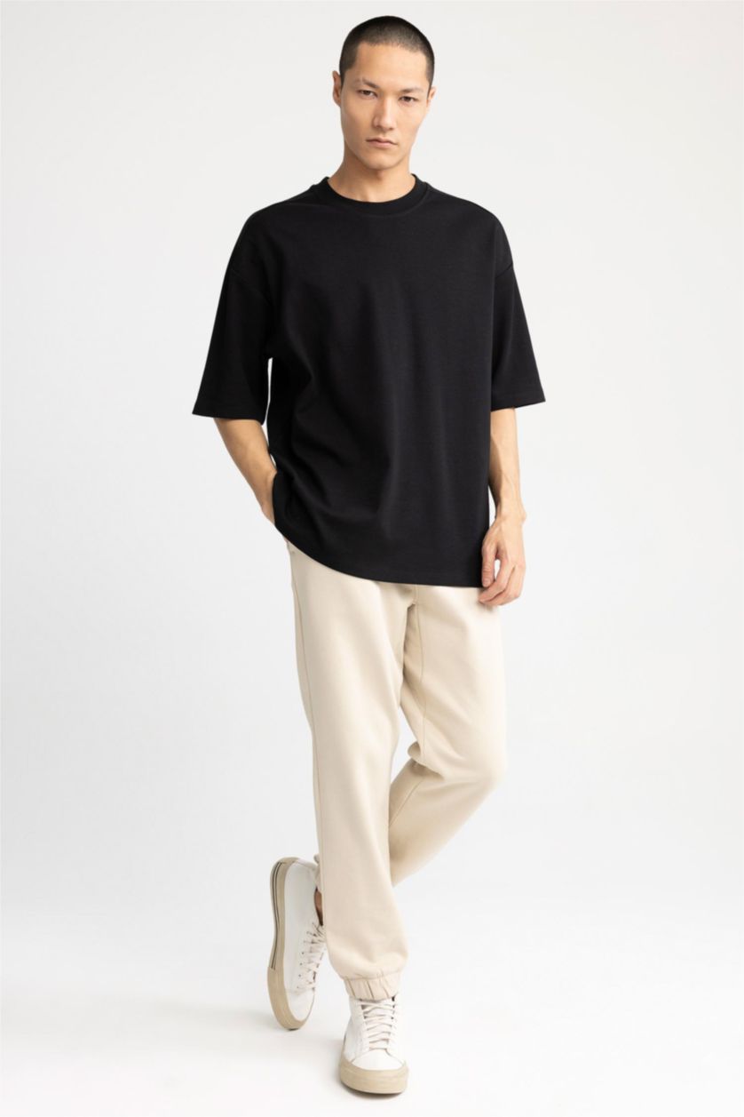 MAN Black Oversize Fit Short Sleeve T-Shirt