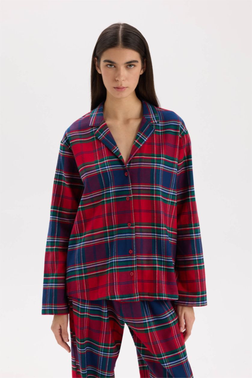 WOMAN Red Flanel 2 piece Set