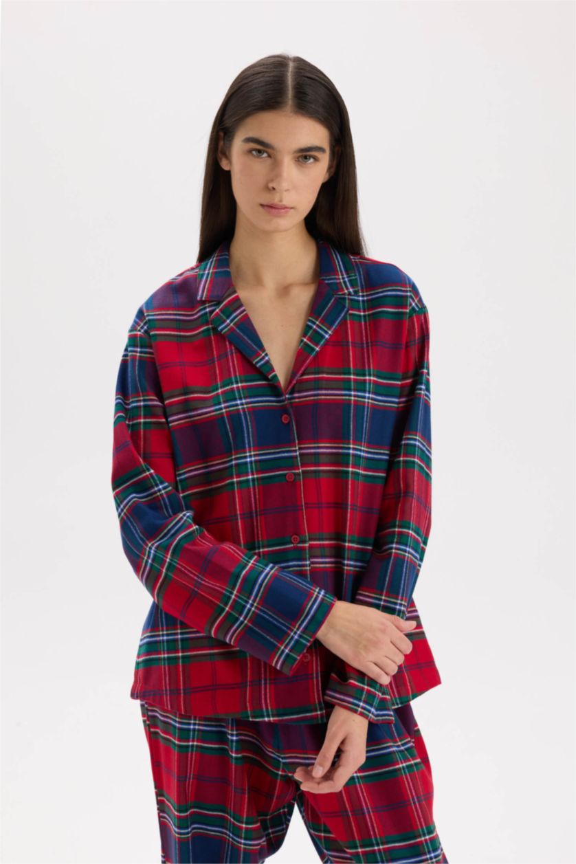 WOMAN Red Flanel 2 piece Set