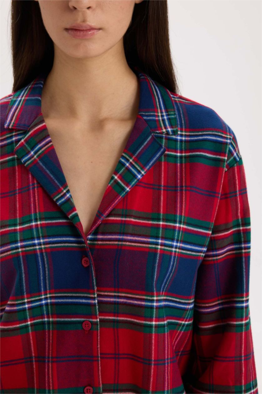 WOMAN Red Flanel 2 piece Set