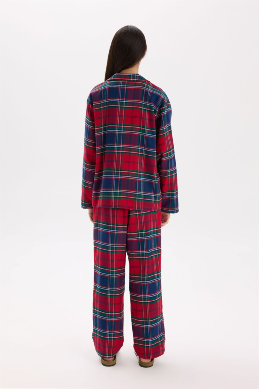 WOMAN Red Flanel 2 piece Set