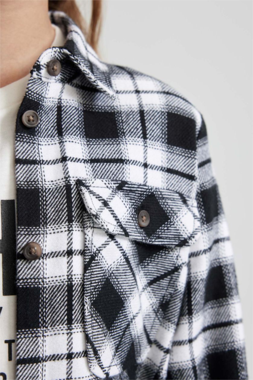 GIRLS & TEENS Black Girl Flannel Long Sleeve Shirt