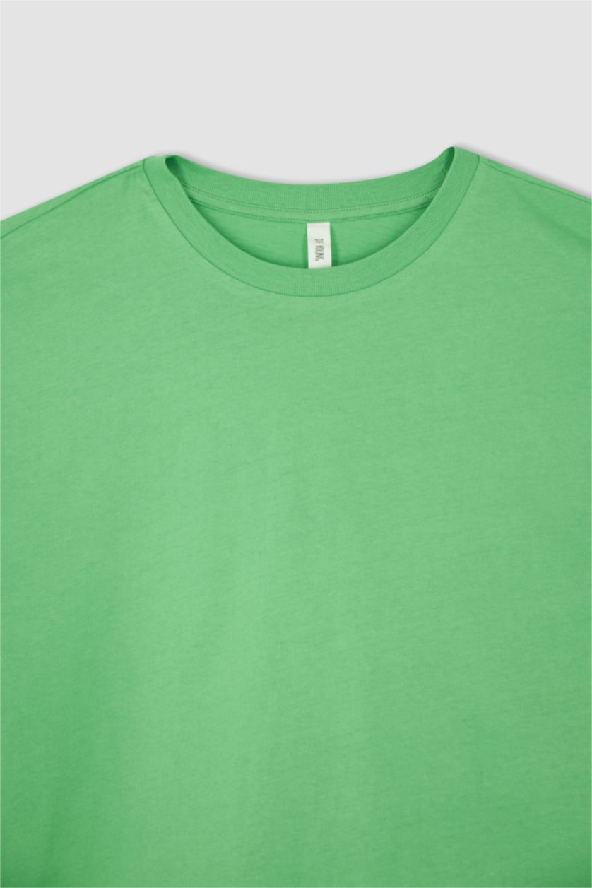 نساء أخضر فاتح Oversize Fit Short Sleeve T-Shirt