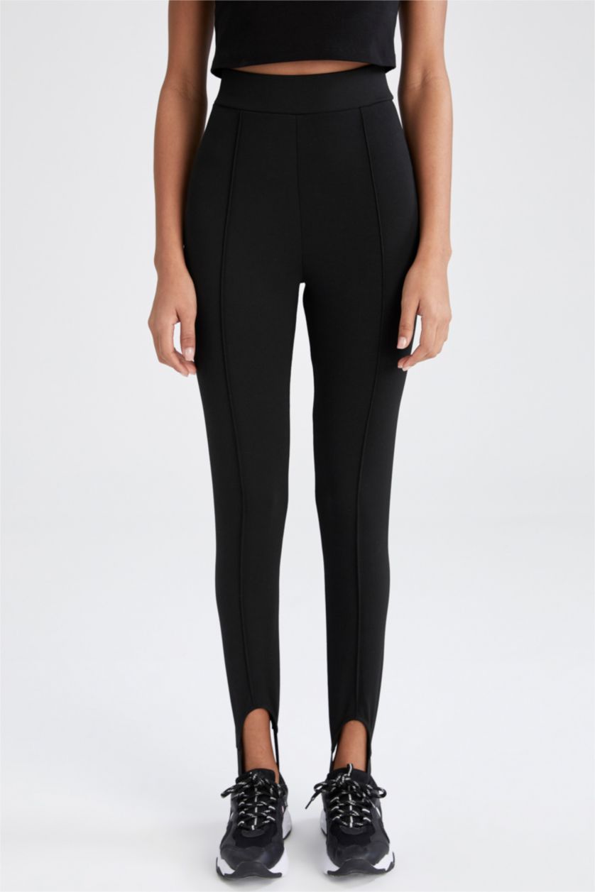 WOMAN Black Extra Slim Fit High Waisted Sports Leggings