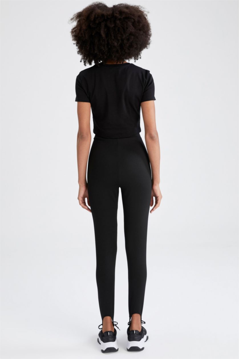 WOMAN Black Extra Slim Fit High Waisted Sports Leggings