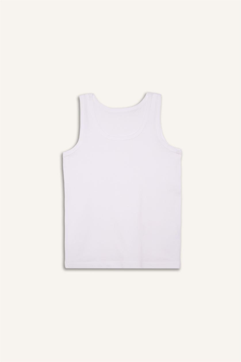 BOYS & TEENS White Boy 2 piece Regular Fit Tank Top