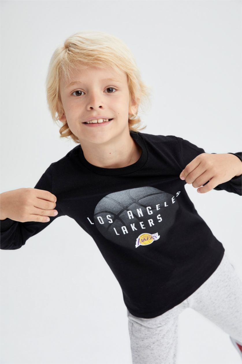 Мальчики и подростки Черный Кофта NBA Los Angeles Lakers для мальчиков