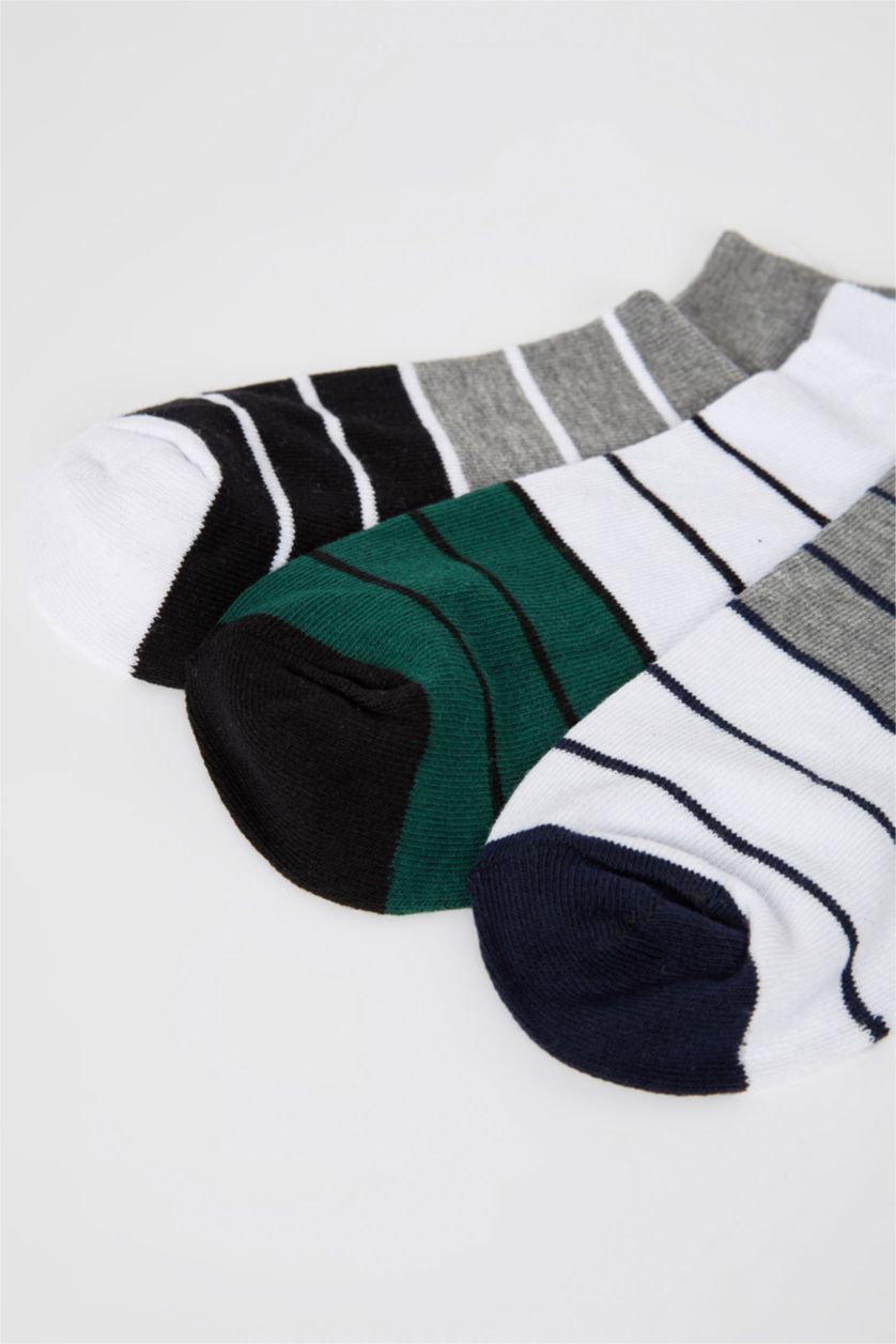 Man Anthracite Melange 3 piece Cotton Short Socks