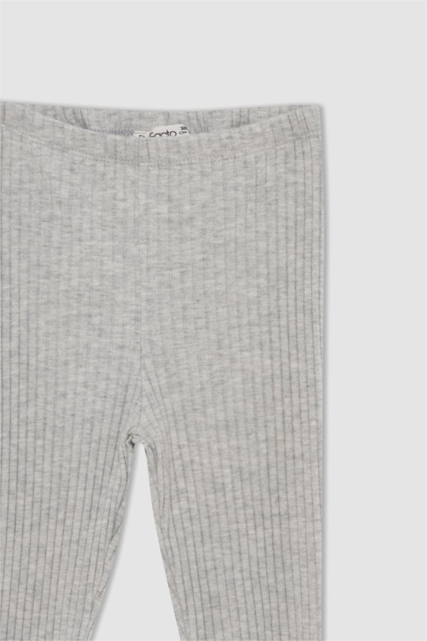 Девочки и подростки Светло-серый Леггинсы стандартного кроя с высокой талией для девочек