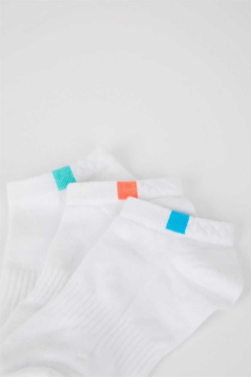 FEMME Blanc Chaussettes Courtes Coton