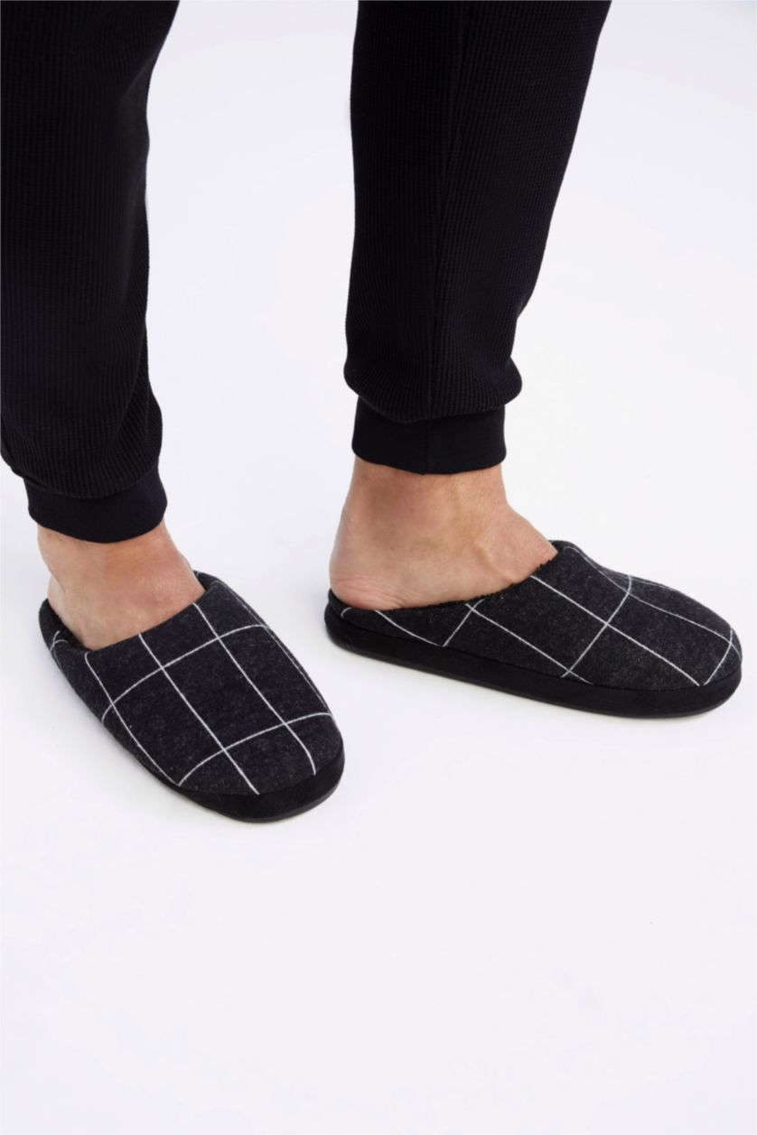 Erkek Siyah Erkek Düz Taban Terlik