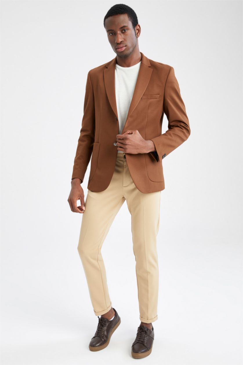 MAN Cinnamon Slim Fit Half Liner Blazer