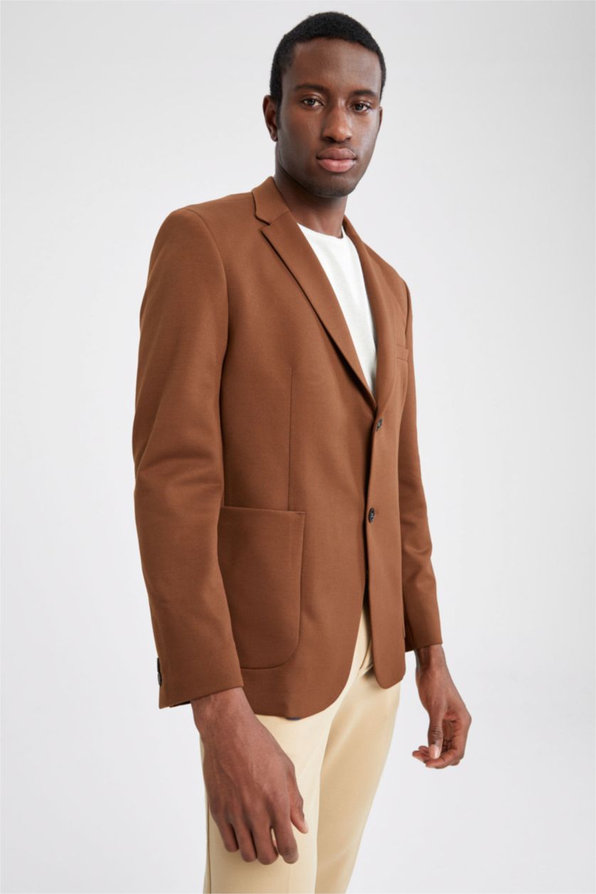 MAN Cinnamon Slim Fit Half Liner Blazer