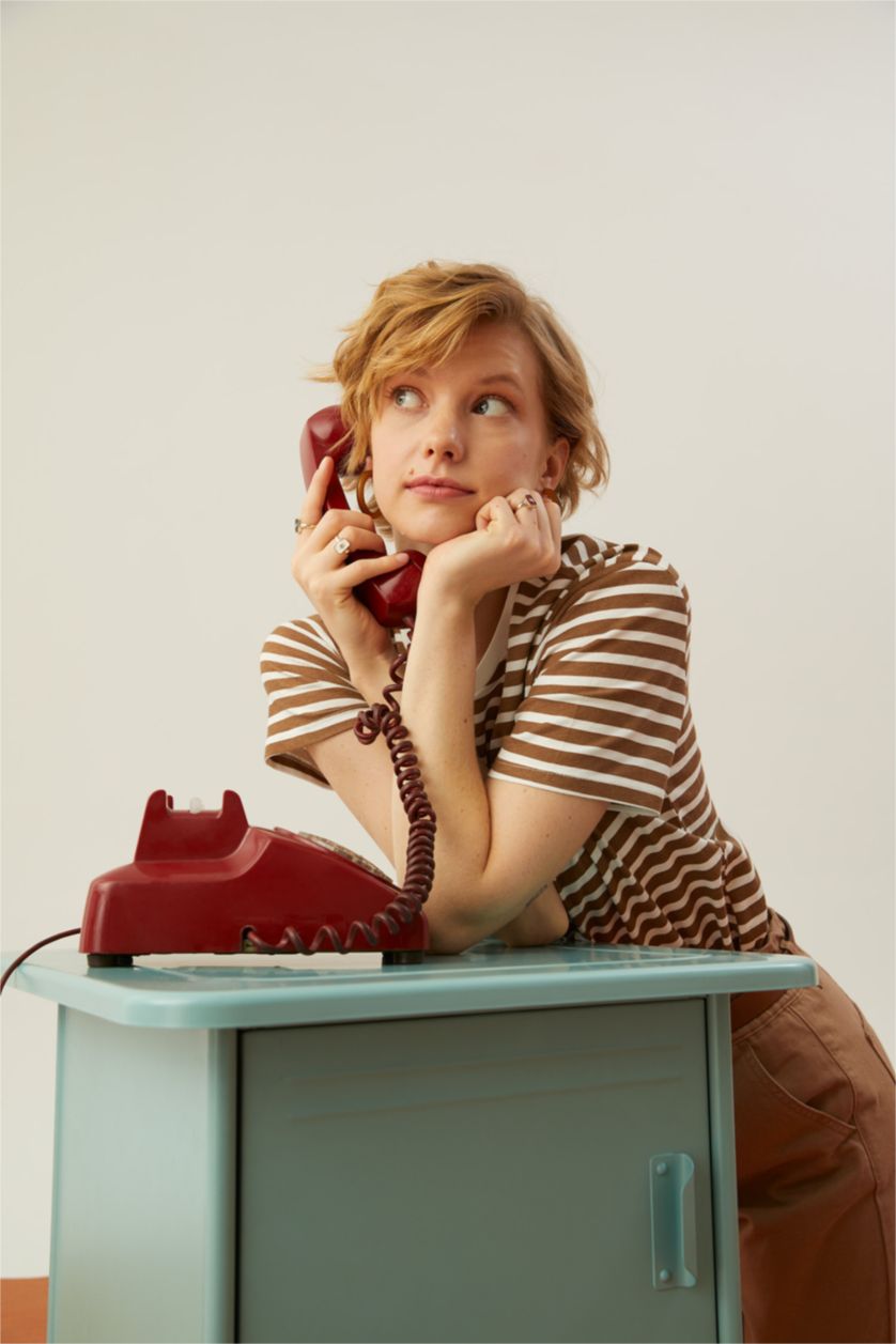 FEMME Beige Defacto Fit Pantalon palazzo large en viscose à motifs floraux