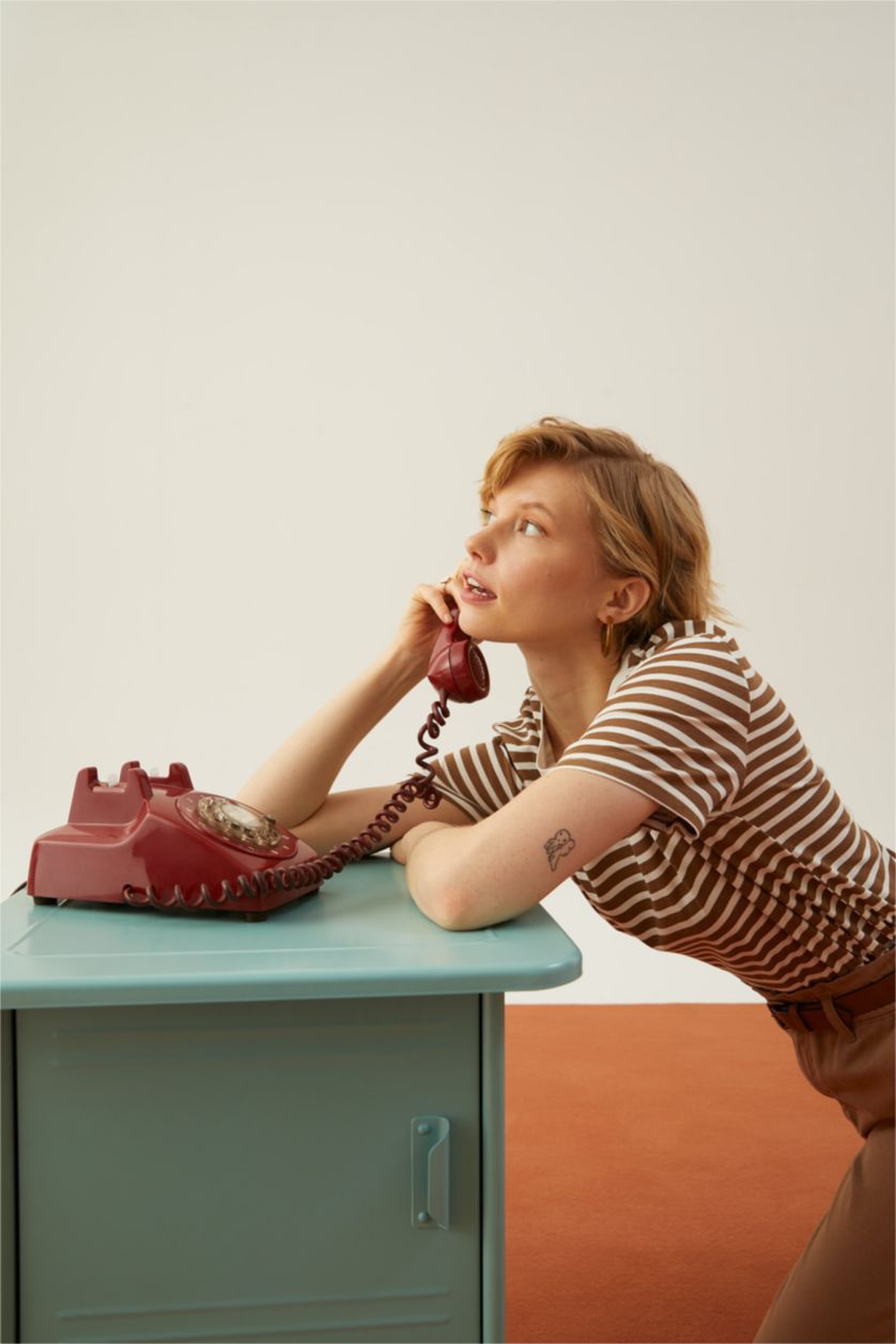 FEMME Beige Defacto Fit Pantalon palazzo large en viscose à motifs floraux