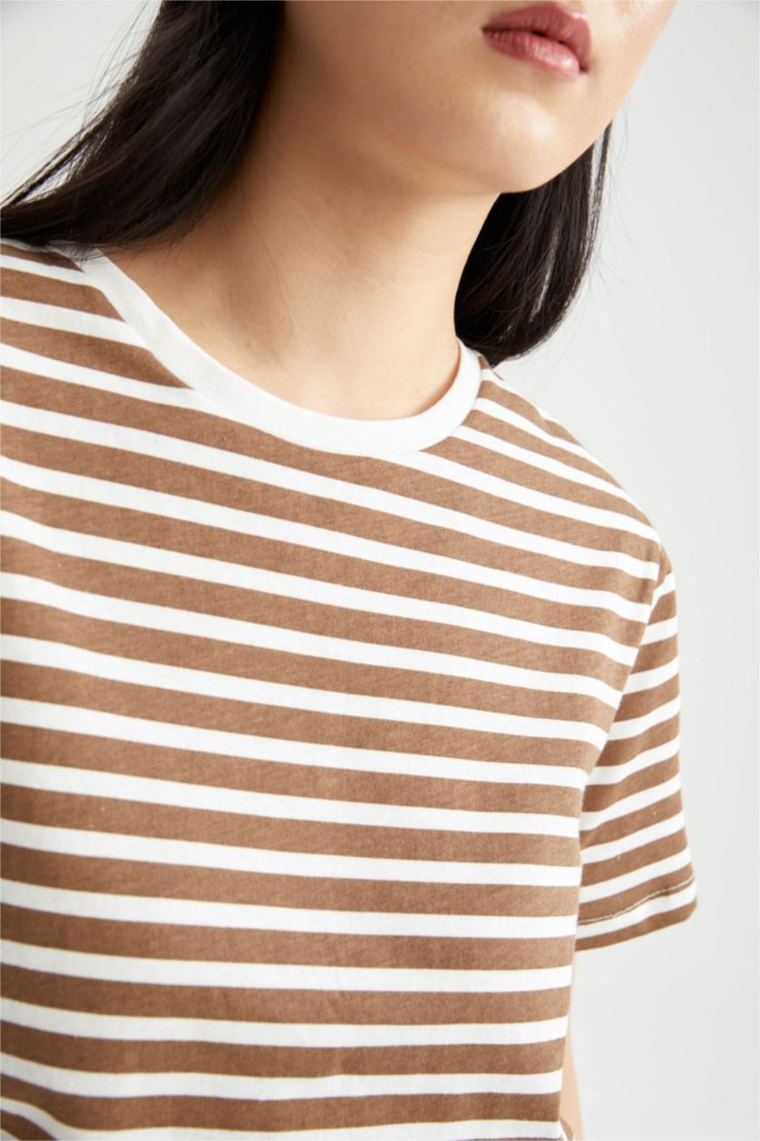 FEMME Beige Defacto Fit Pantalon palazzo large en viscose à motifs floraux