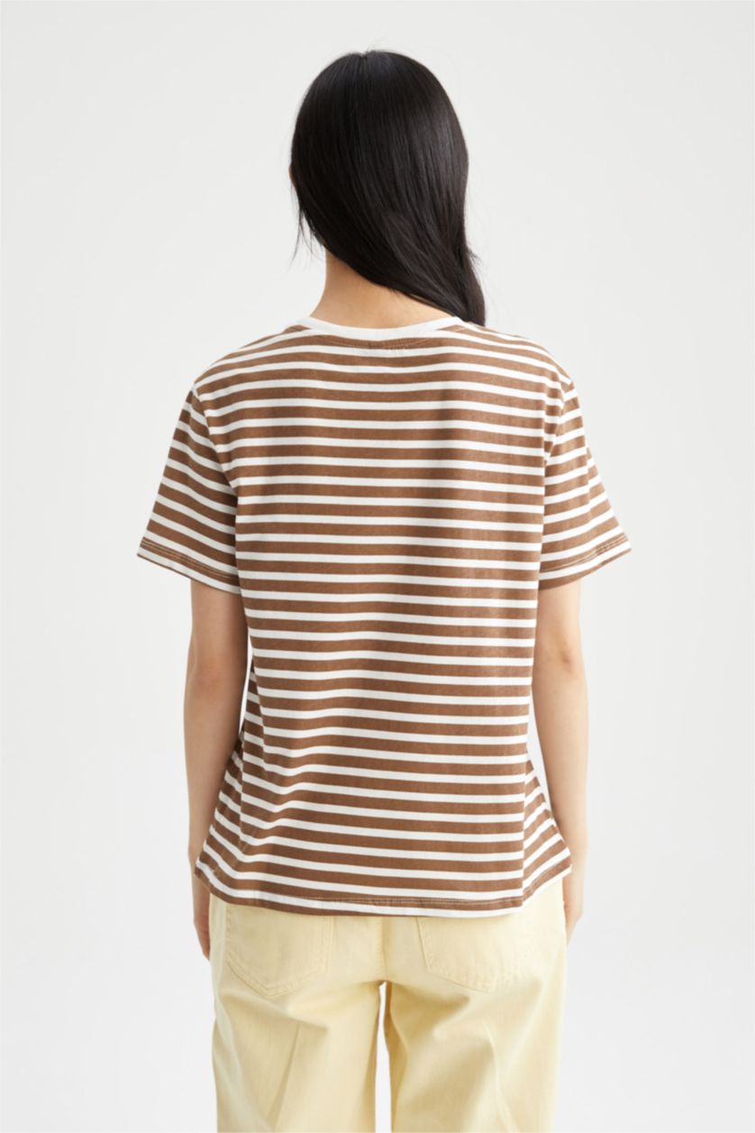 FEMME Beige Defacto Fit Pantalon palazzo large en viscose à motifs floraux