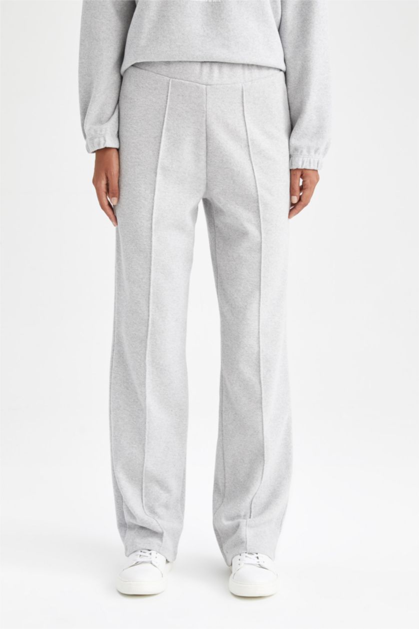 نساء ميلانج رمادي Wide Leg Trousers