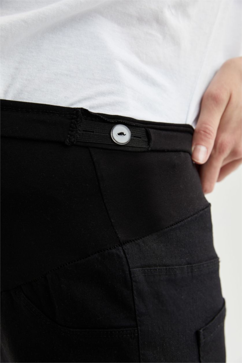 WOMAN Black High Waist Slim Fit Maternity Pants