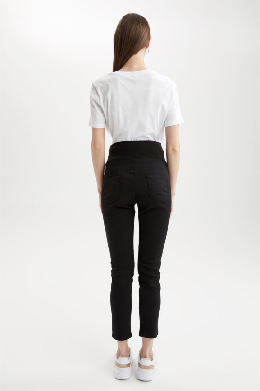 WOMAN Black High Waist Slim Fit Maternity Pants