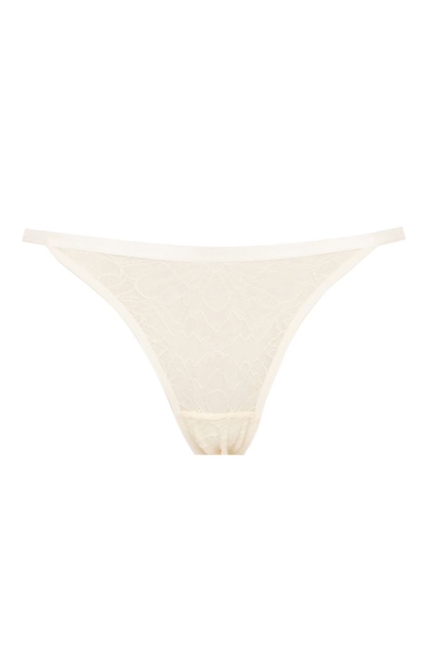 WOMAN Ecru Fall in Love Lace Brazilian Panties