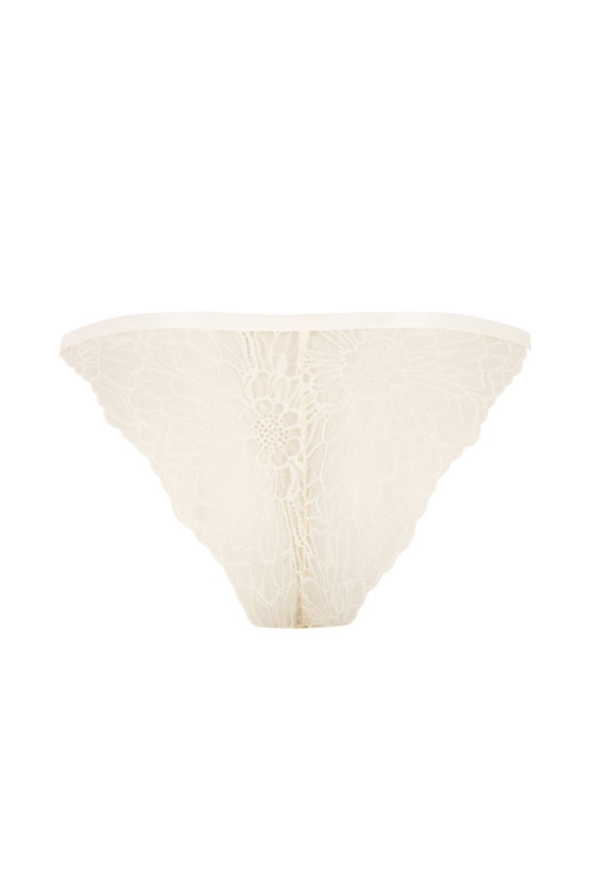 WOMAN Ecru Fall in Love Lace Brazilian Panties