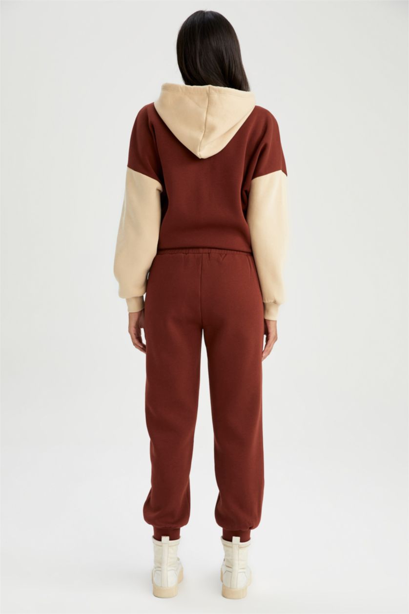 FEMME Bordeaux Clair jogger Thick Sweatshirt Fabric Trousers