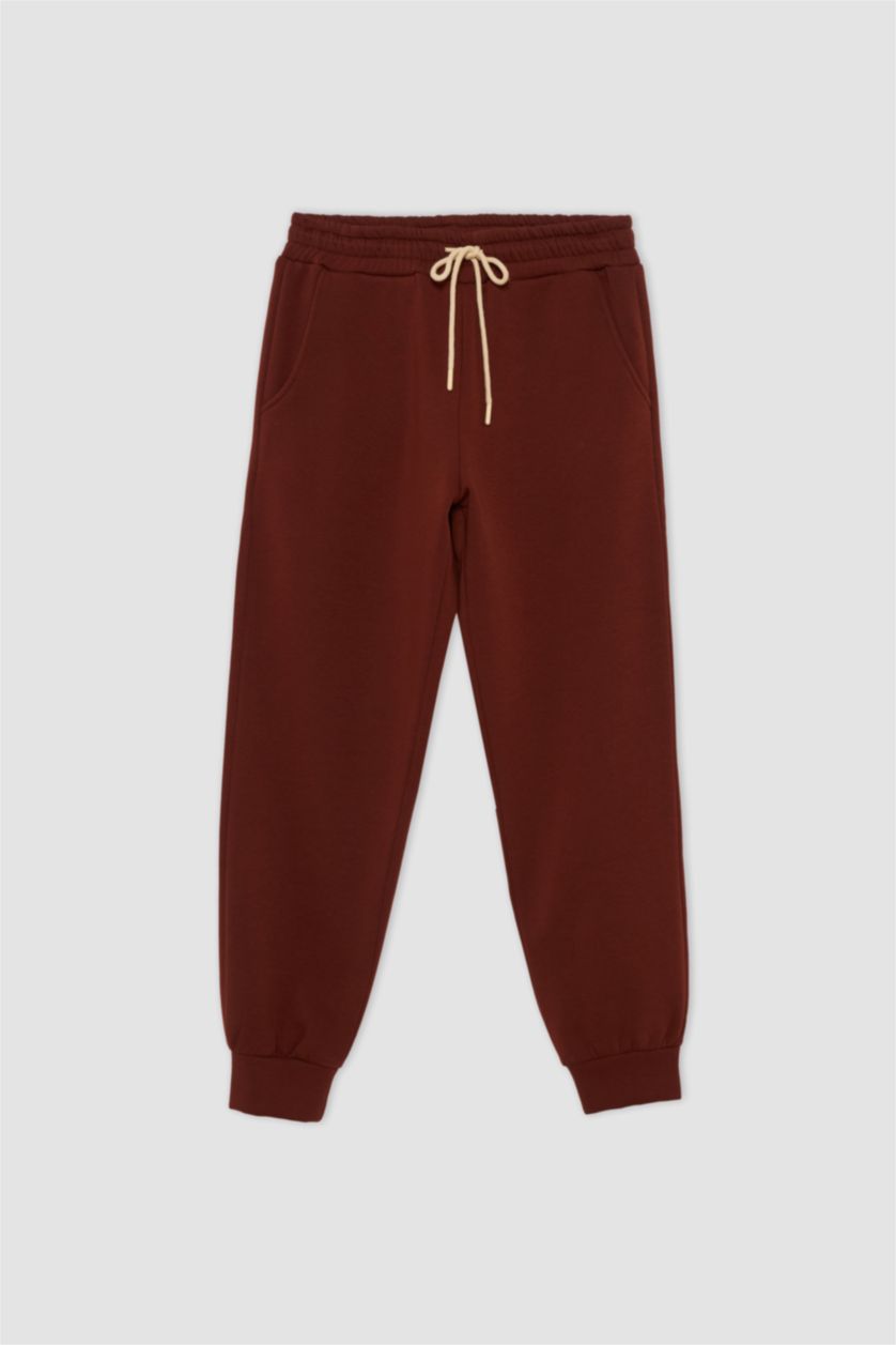 FEMME Bordeaux Clair jogger Thick Sweatshirt Fabric Trousers