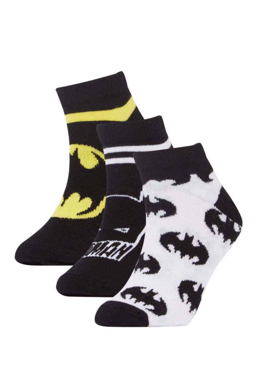 Young Boys - Teen Boys Karma Boy Batman Licence 3 piece Short Socks