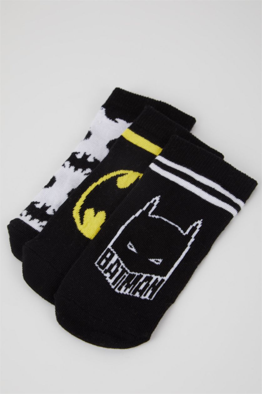 Young Boys - Teen Boys Karma Boy Batman Licence 3 piece Short Socks