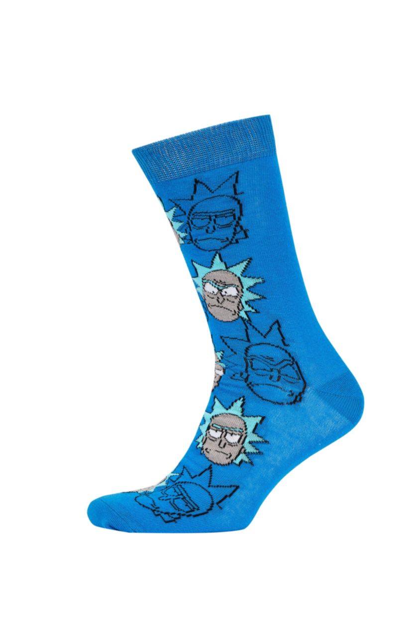 Erkek Karma Erkek Rick and Morty Pamuklu 2'li Uzun Çorap