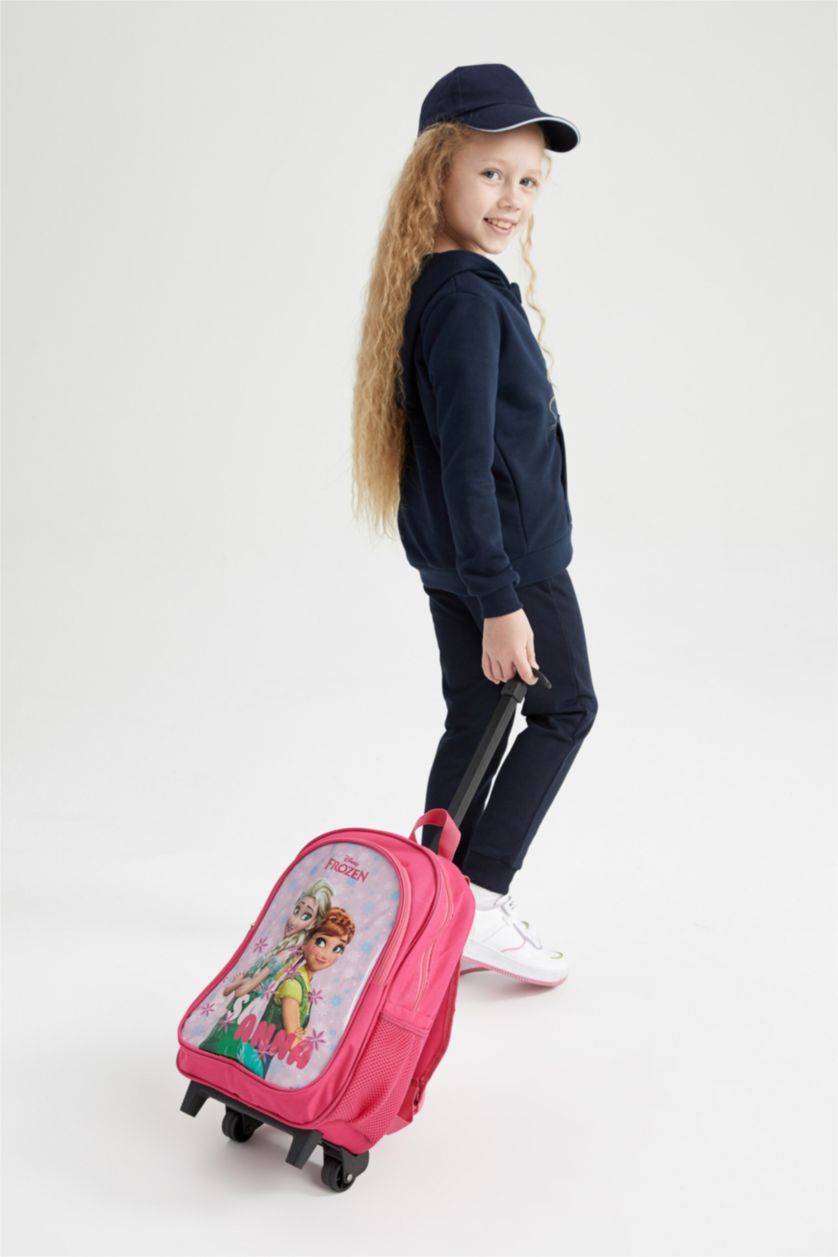 GIRLS & TEENS Fushsia Girl's Frozen Licensed Checked School Bag