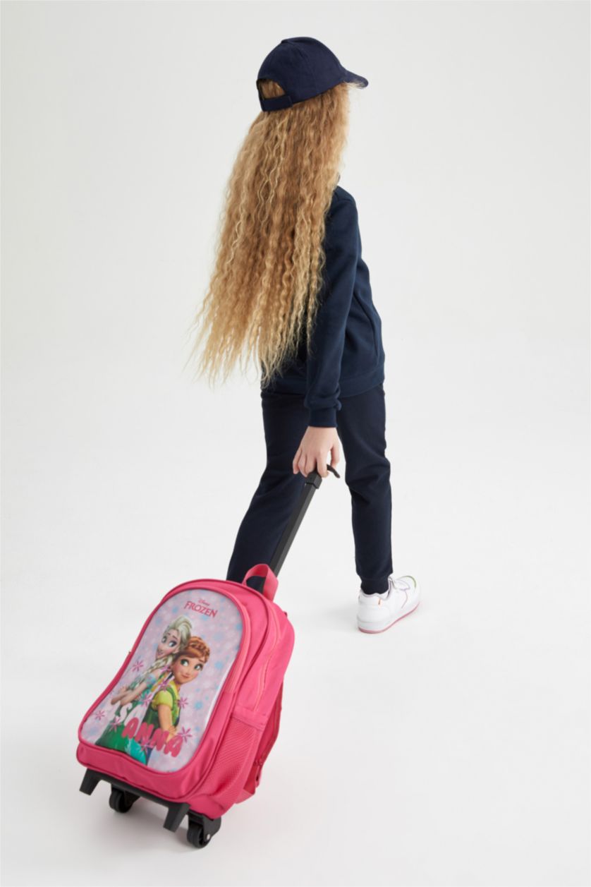 GIRLS & TEENS Fushsia Girl's Frozen Licensed Checked School Bag